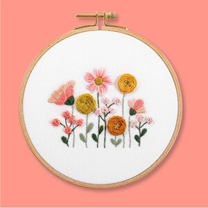 Clever Poppy Sunset Meadow Beginner Embroidery Kit NIB